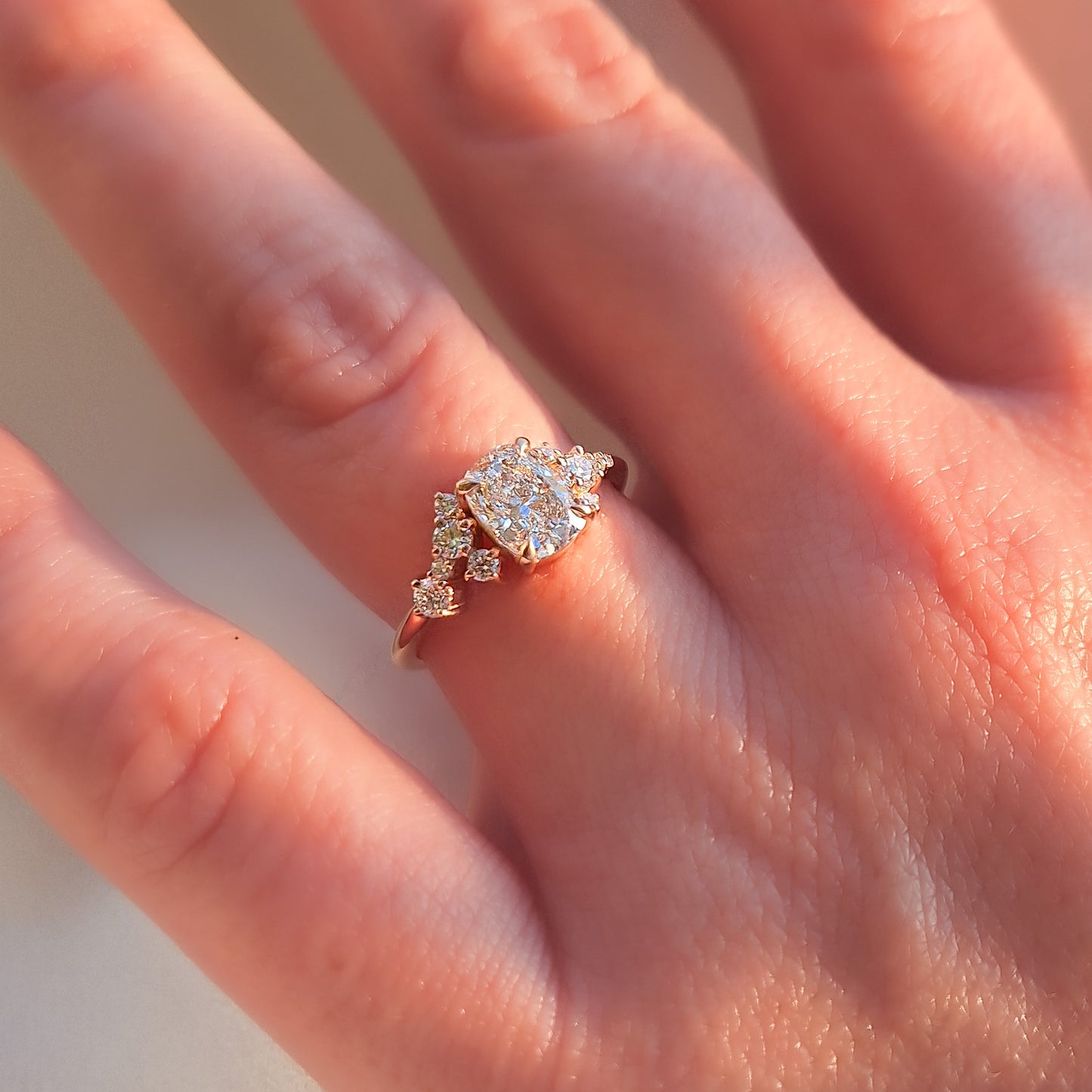 טבעת קושן מוארכת | פתיתי שלג