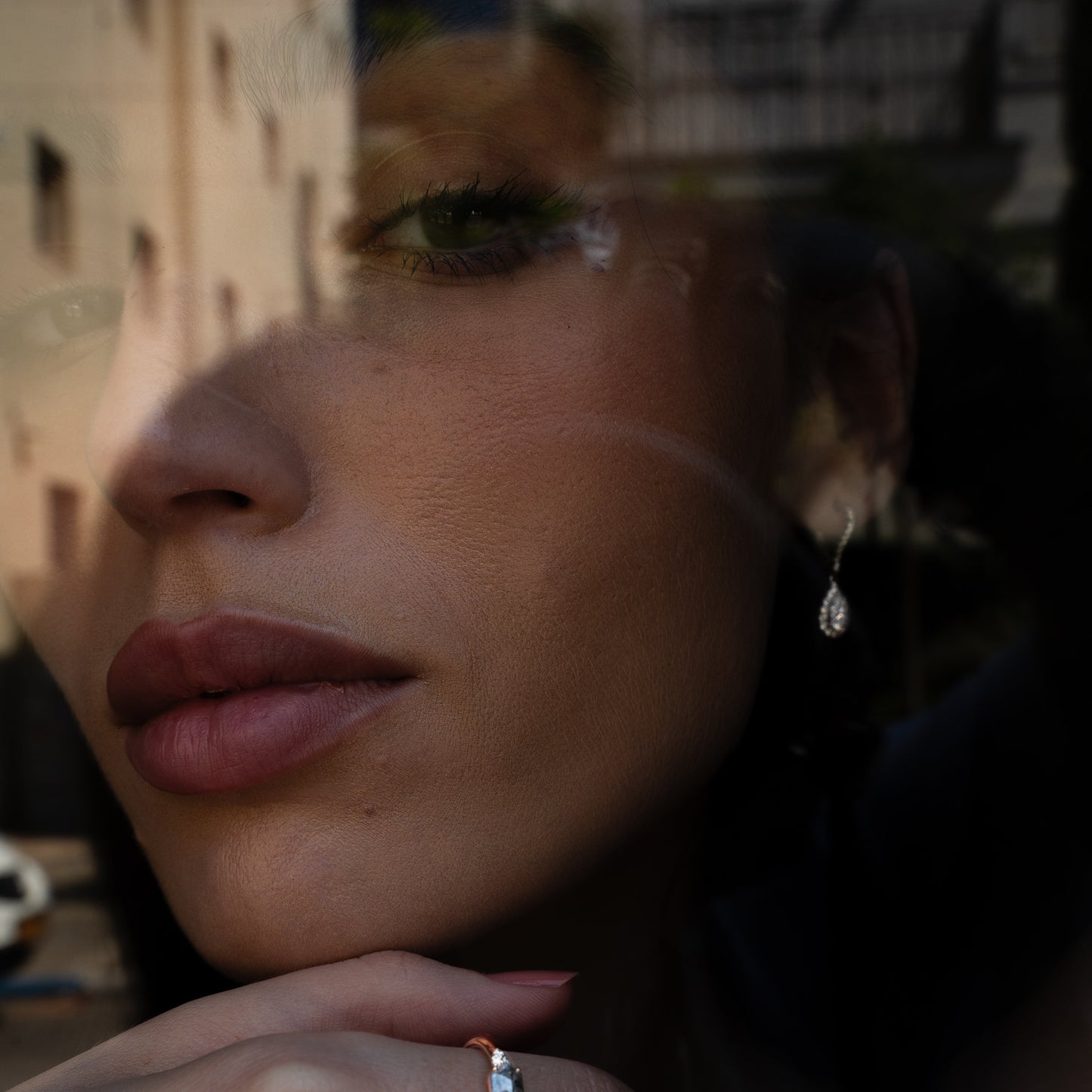 עגילי יהלומים נופלים | טיפה