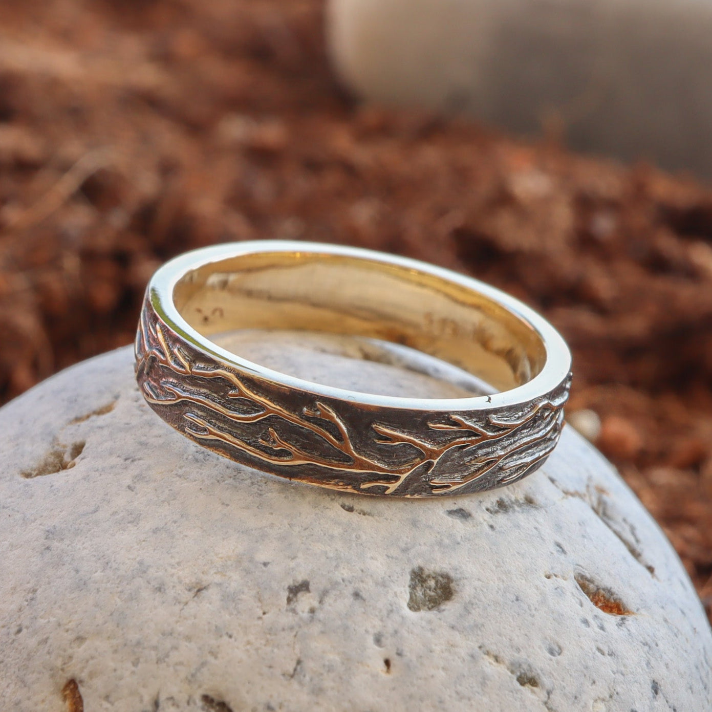 טבעת ענפים | זהב מושחר