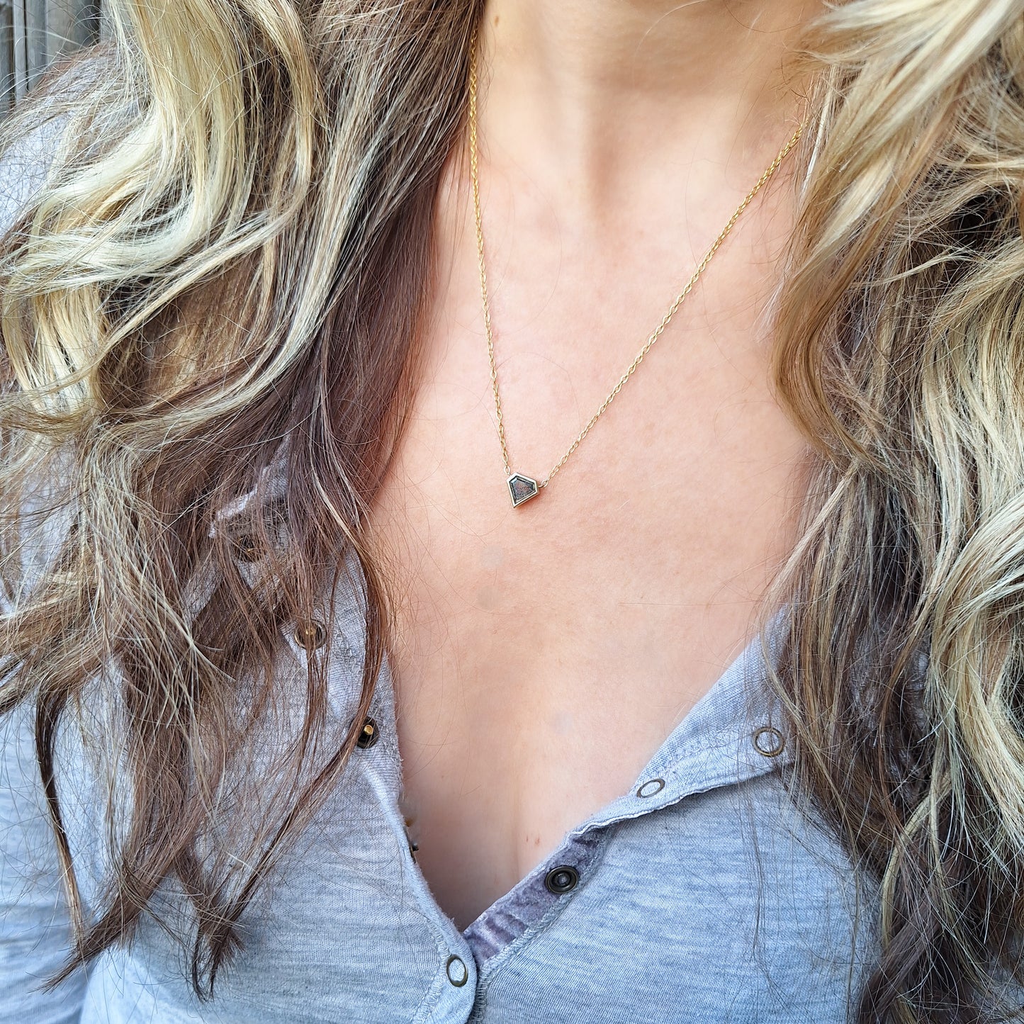 שרשרת יהלום מגן | Salt & Pepper