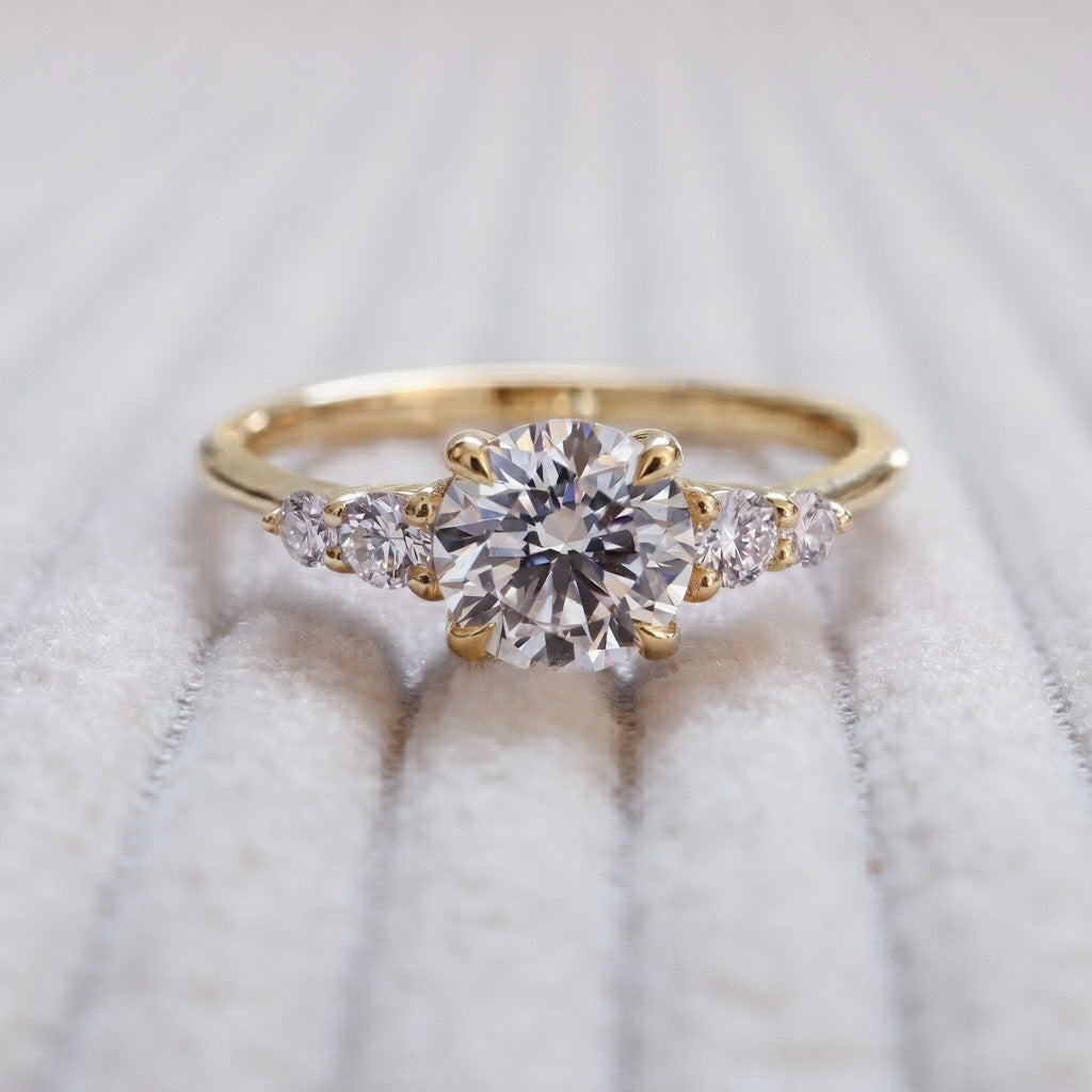 Five Diamond Ring | Yellow Gold