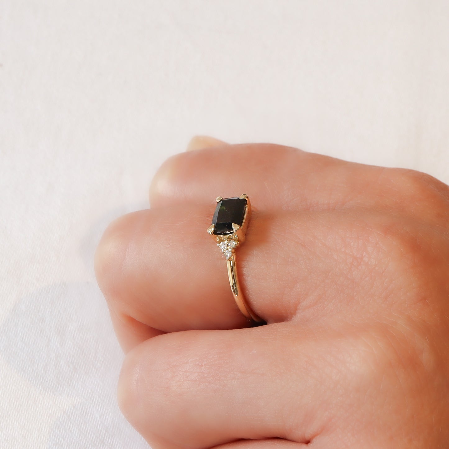 טבעת טורמלין | ירוק כהה