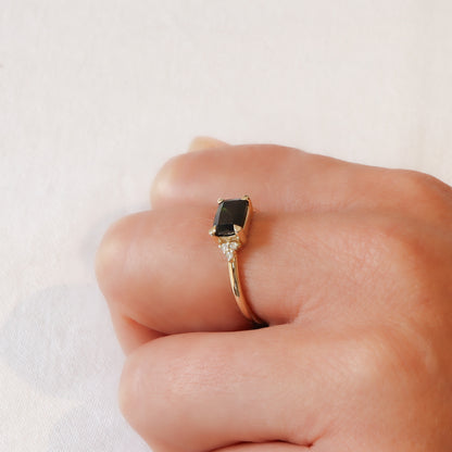 טבעת טורמלין | ירוק כהה