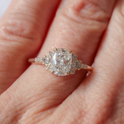 Elongated Cushion Radiant Ring | Rose Gold