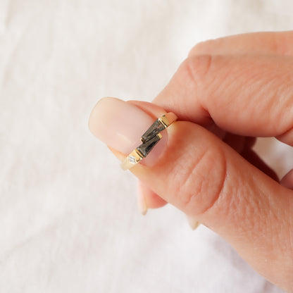 טבעת זוג טרפזים | Salt & Pepper