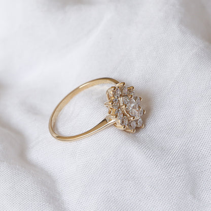 Vintage Marquise Diamond Ring | Yellow Gold