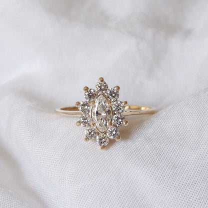 Vintage Marquise Diamond Ring | Yellow Gold