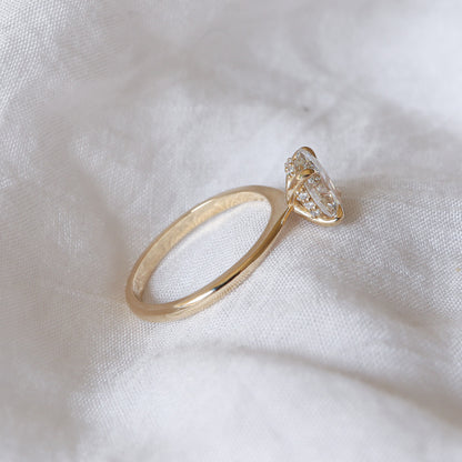 Oval Solitaire Engagement Ring | Yellow Gold