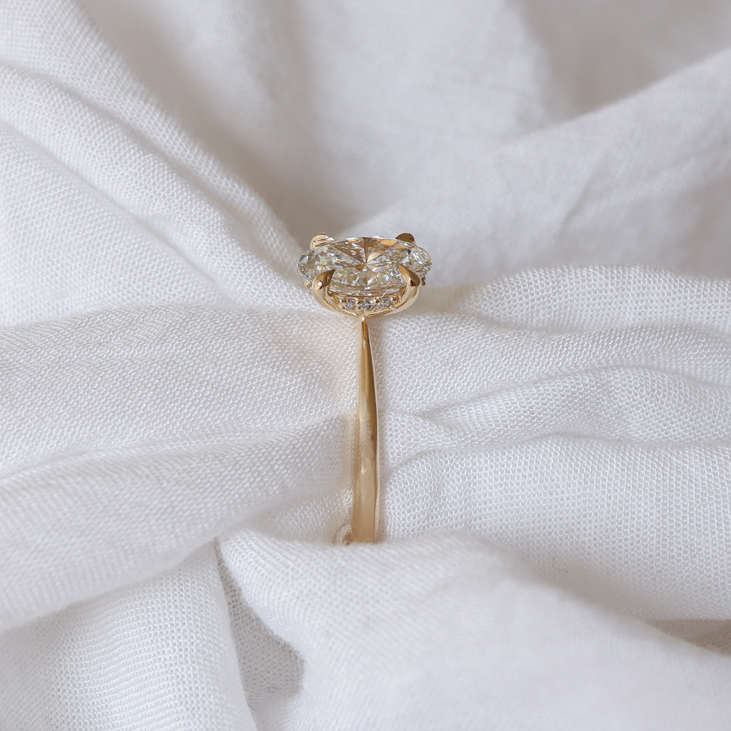 Oval Solitaire Engagement Ring | Yellow Gold