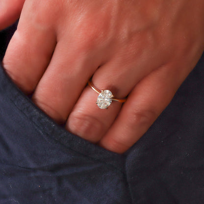 Oval Solitaire Engagement Ring | Yellow Gold