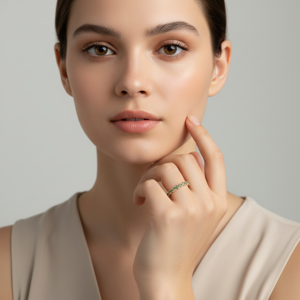 טבעת איטרניטי | ספיר ירוק